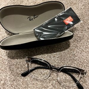 Ray Ban glasses rx- .50 clear frames- never worn